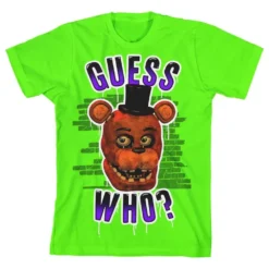 Bioworld Five Nights At Freddy's "Guess Who?" Boy's Neon Green T-Shirt