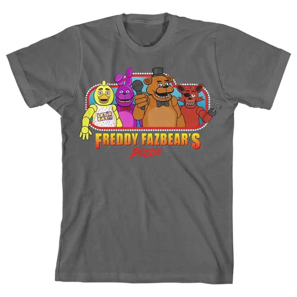 Bioworld Five Nights At Freddy's "Fazbear's Pizza" Boy's Gray T-Shirt