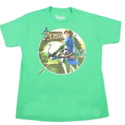 Bioworld Legend Of Zelda: Breath Of The Wild Link With Bow Green Youth T-Shirt