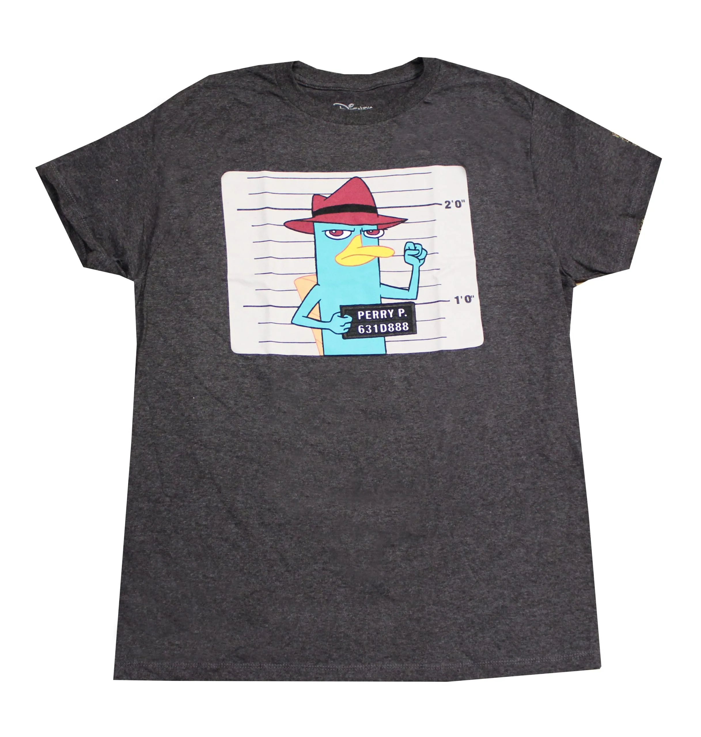 Bioworld Phineas And Ferb Perry Platypus Adult Grey T-Shirt - Image 2