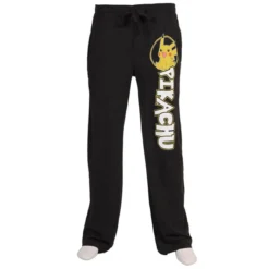 Bioworld Pokemon Pikachu Black Adult Men's Lounge Pants