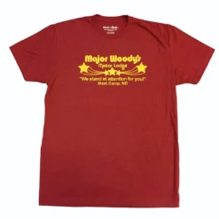 Crowded Coop, LLC Kitsch On The Rocks Major Woody's Men's Burgundy T-Shirt