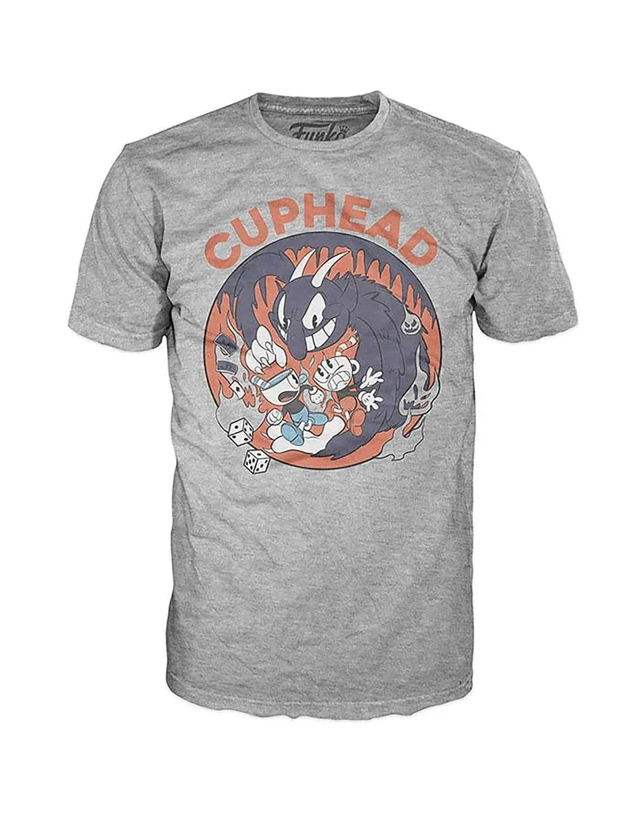 FUNKO Cuphead Pop! Tees "Cuphead & Mugman Vs The Devil" Men's T-Shirt