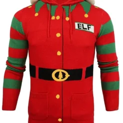 Forum Novelties Christmas Elf Hooded Knit Sweater