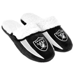 Forever Collectibles Oakland Raiders Men's NFL Sherpa Slide Slippers