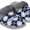 Forever Collectibles Seattle Seahawks Women's NFL Argyle Faux Fur Slide Slippers