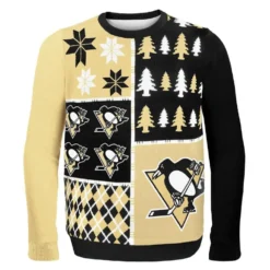 Forever Collectibles Pittsburgh Penguins NHL Busy Block Ugly Sweater