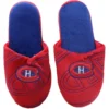 Forever Collectibles Montreal Canadiens NHL Men's Raised 3D Team Logo Slippers - Medium