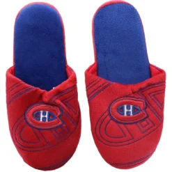 Forever Collectibles Montreal Canadiens NHL Men's Raised 3D Team Logo Slippers - Medium