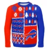 Forever Collectibles Buffalo Bills Busy Block NFL Ugly Sweater