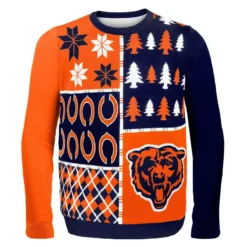 Forever Collectibles Chicago Bears Busy Block NFL Ugly Sweater