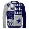 Forever Collectibles Dallas Cowboys Busy Block NFL Ugly Sweater