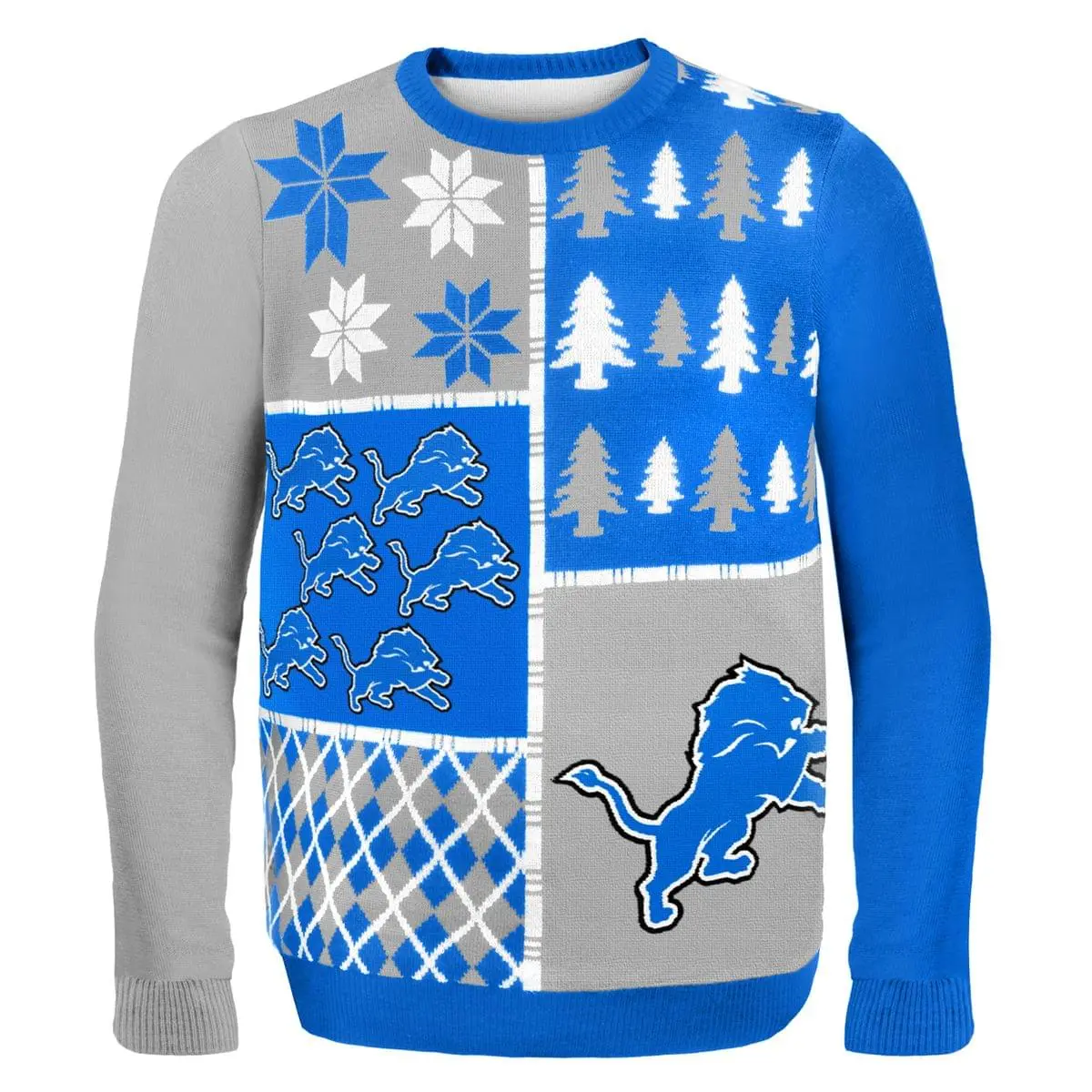 Forever Collectibles Detroit Lions Busy Block NFL Ugly Sweater