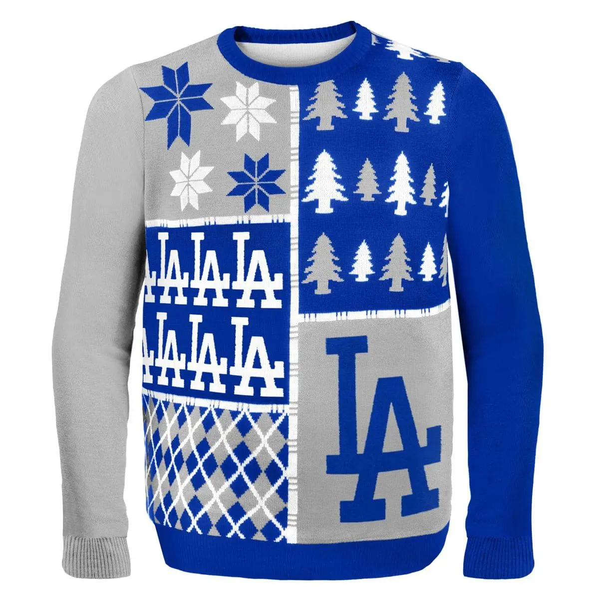 Forever Collectibles Los Angeles Dodgers Busy Block MLB Ugly Sweater