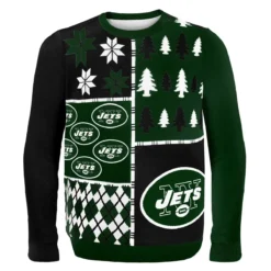 Forever Collectibles New York Jets Busy Block NFL Ugly Sweater
