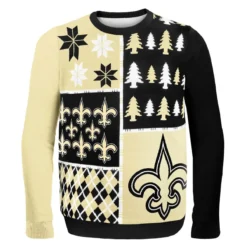 Forever Collectibles New Orleans Saints Busy Block NFL Ugly Sweater