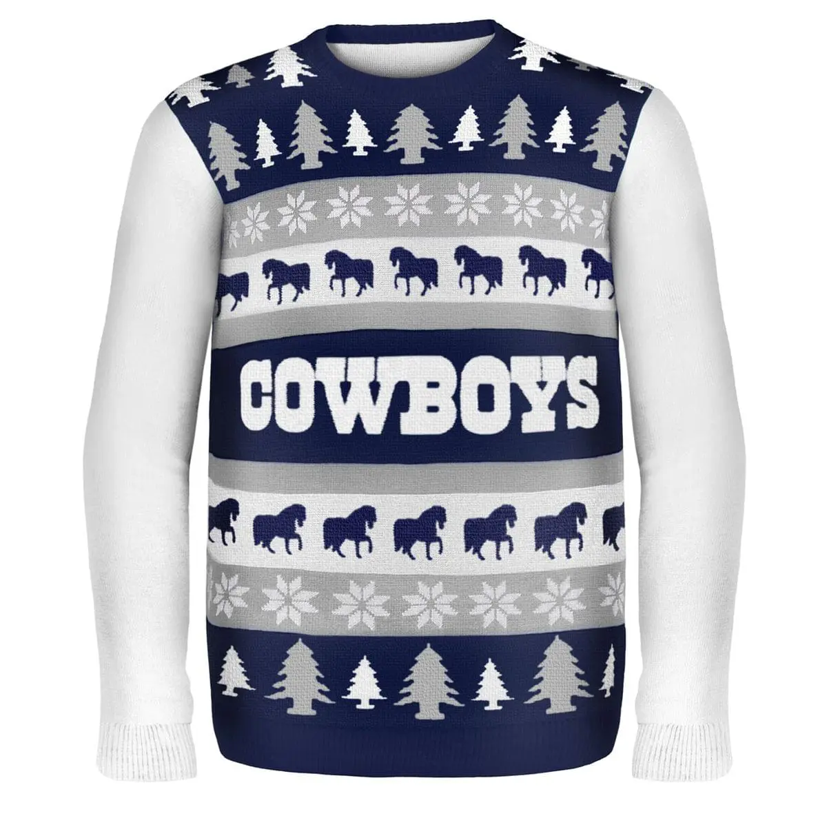 Forever Collectibles Dallas Cowboys Wordmark NFL Ugly Sweater