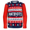 Forever Collectibles New England Patriots Wordmark NFL Ugly Sweater