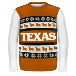 Forever Collectibles Texas Wordmark NCAA Ugly Sweater