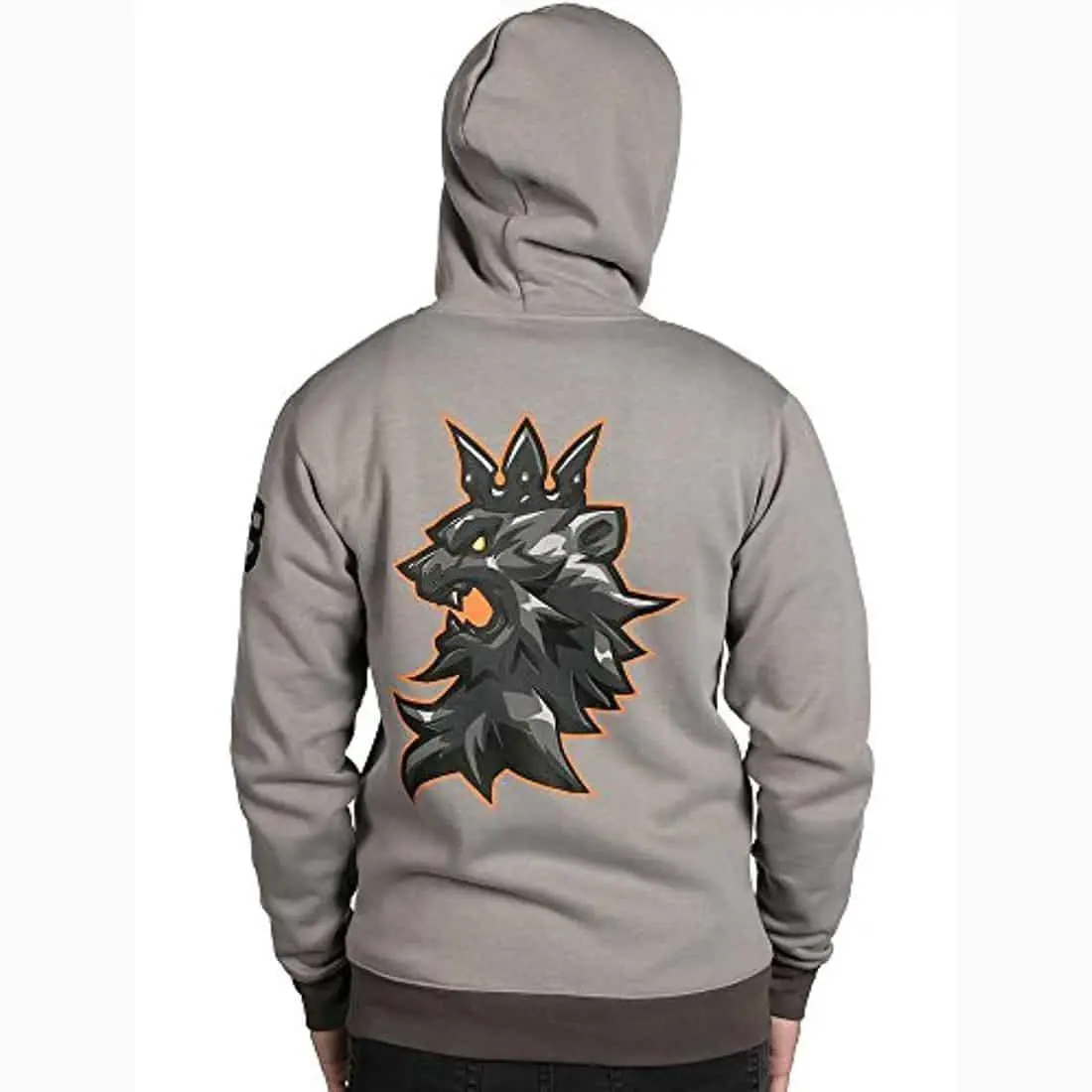 JINX Inc. Overwatch Ultimate Reinhardt Zip-Up Hoodie | Light Grey - Image 3