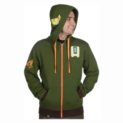 JINX Inc. Overwatch Ultimate Bastion Zip-Up Hoodie | Green