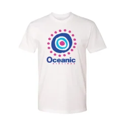 Jakprints Inc. Lost Oceanic Airlines Logo Adult White T-Shirt