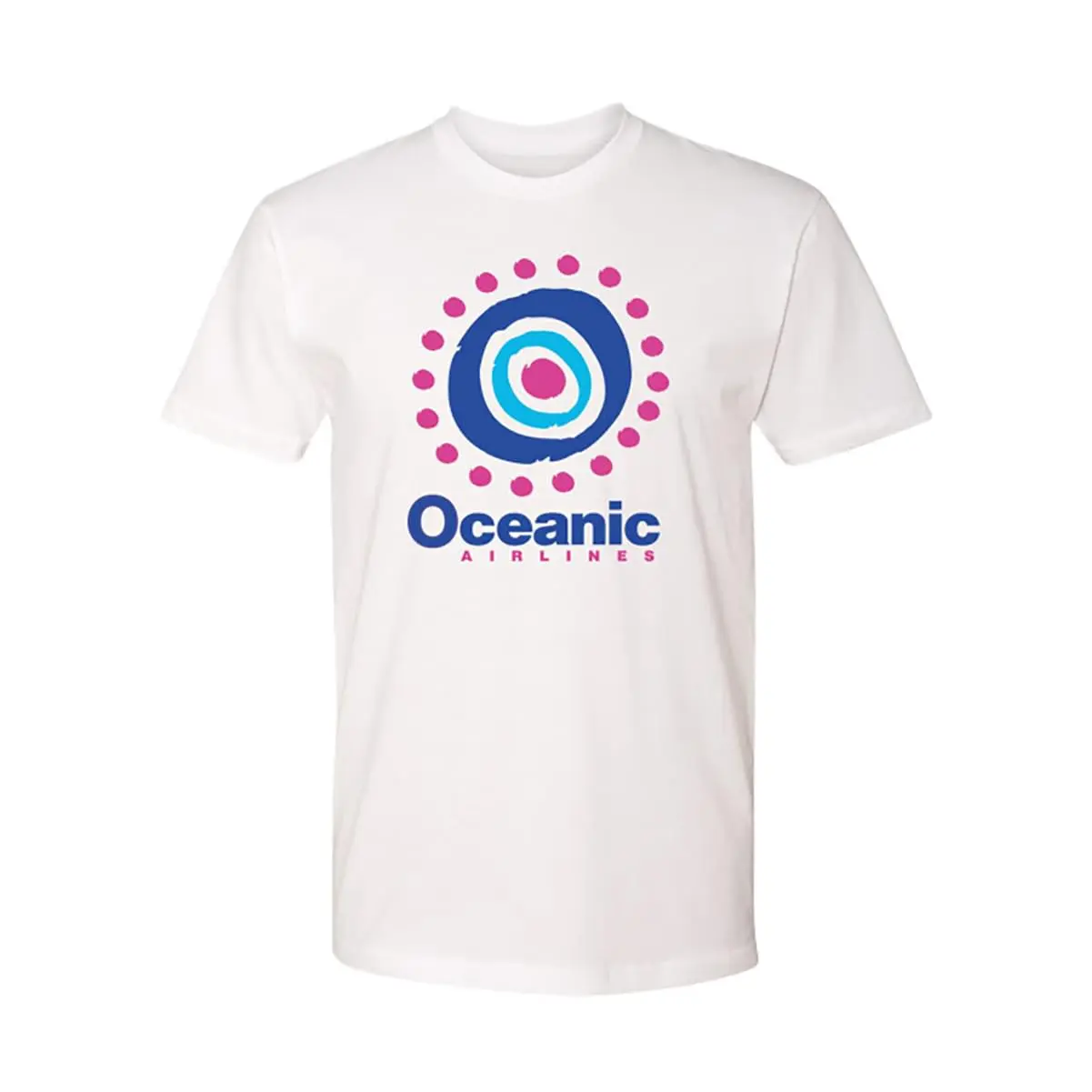 Jakprints Inc. Lost Oceanic Airlines Logo Adult White T-Shirt