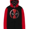 Mighty Fine Marvel Deadpool Logo Zip Up Hoodie