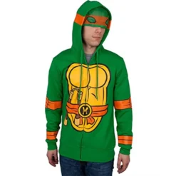Mighty Fine I Am Michelangelo Teenage Mutant Ninja Turtles Zip Up Hoodie