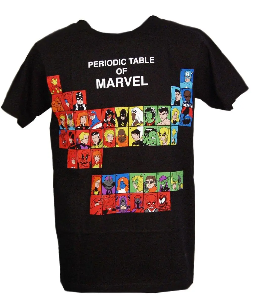 Mighty Fine Periodic Table Of Marvel T-Shirt Adult