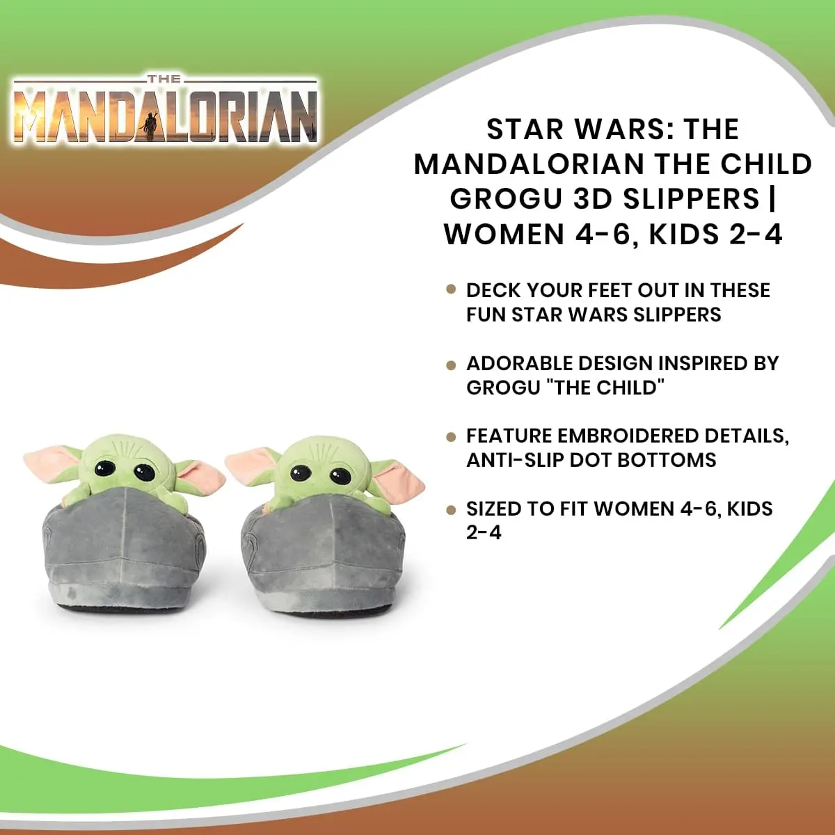 Ukonic Star Wars: The Mandalorian The Child Grogu 3D Slippers - Image 7