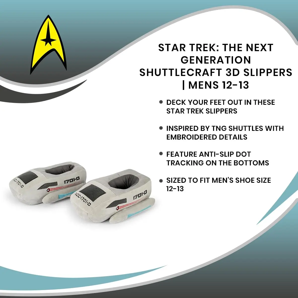 Ukonic Star Trek: The Next Generation Shuttlecraft 3D Slippers For Adults - Image 7