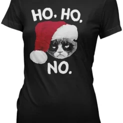 Ripple Junction Grumpy Cat "Ho Ho No" Santa Christmas Junior's T-Shirt