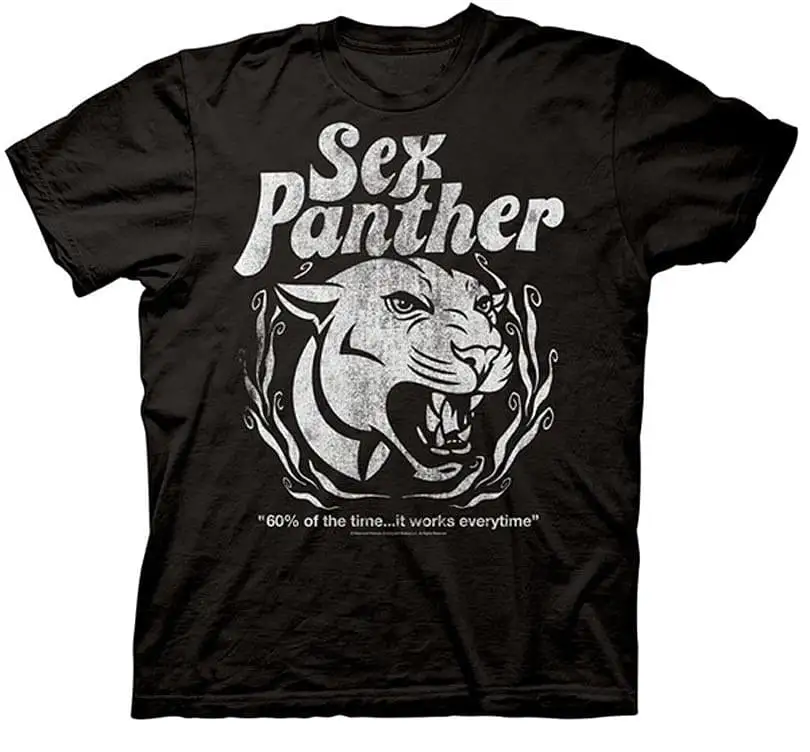 Ripple Junction Anchorman Sex Panther Black Adult T-Shirt