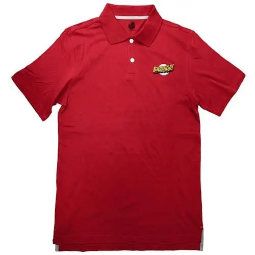Ripple Junction Big Bang Theory Bazinga Red Adult Polo Shirt