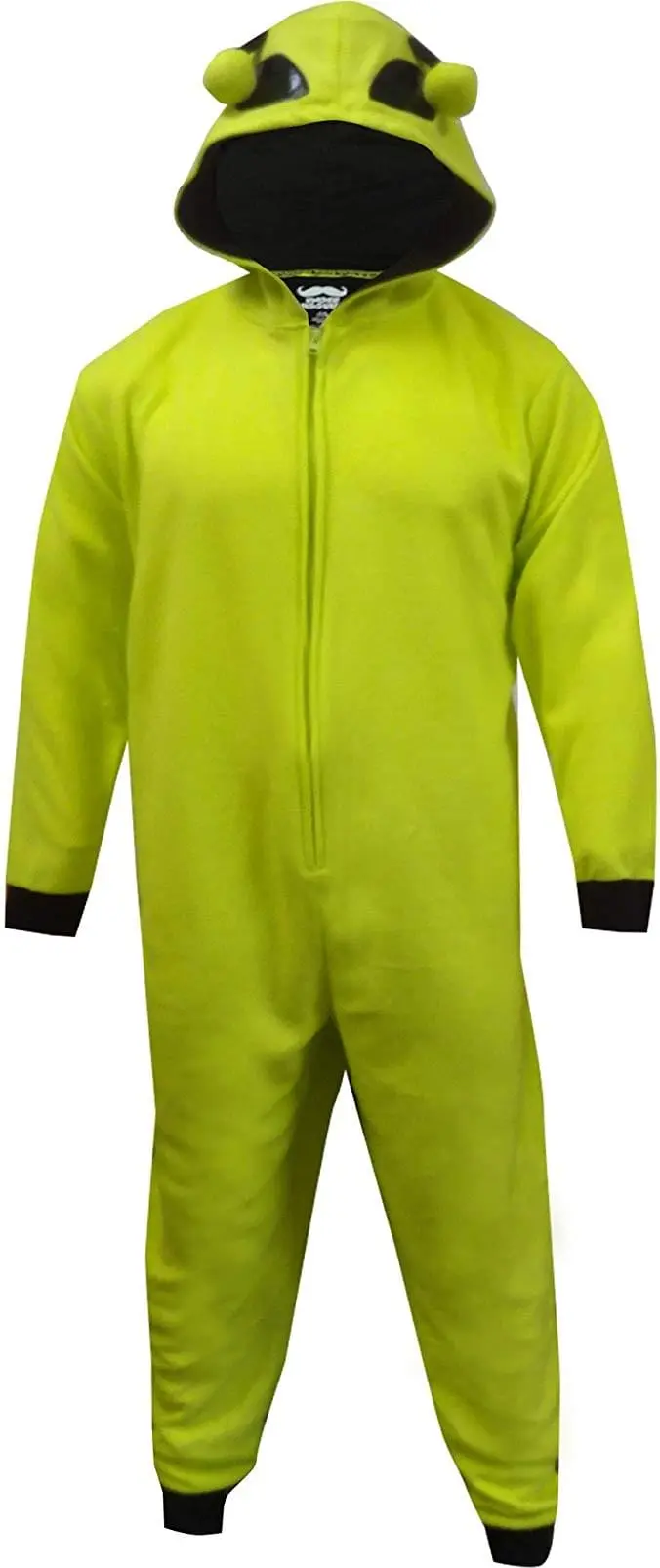 ThinkGeek, Inc. Green Space Alien Men's Hooded Jumpsuit Pajama