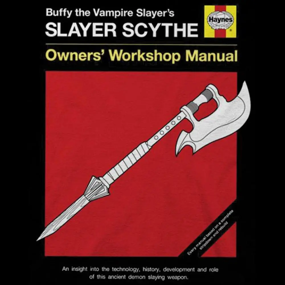 ThinkGeek, Inc. Buffy The Vampire Slayer "Slayer Scythe" Adult T-Shirt - Image 2