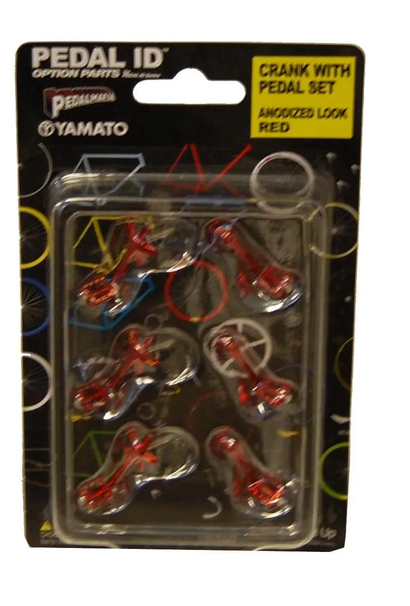 Yamato Pedal Id Crank With Pedal Set Anodized Look Red