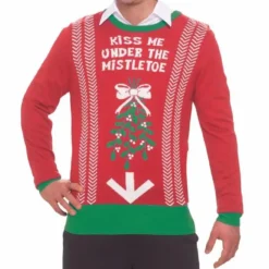 Forum Novelties Ugly Christmas Under The Mistletoe Adult Sweater