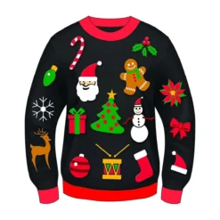 Forum Novelties Ugly Christmas Icon Adult Sweater